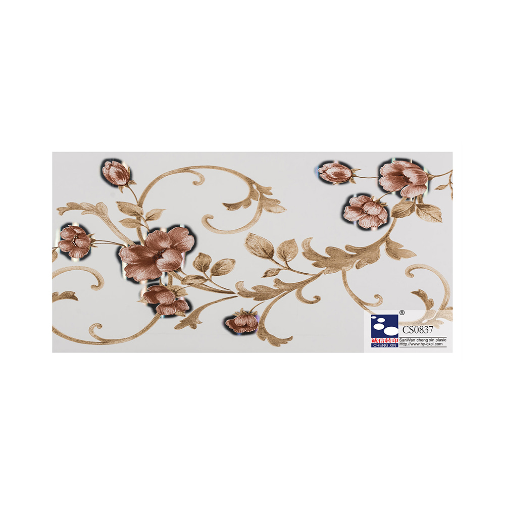 Bán buôn 2021 thiết kế mới PVC in màu trần bronzing foil composite màng pvc CS0837